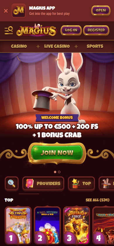 Magius Casino Mobile screenshot